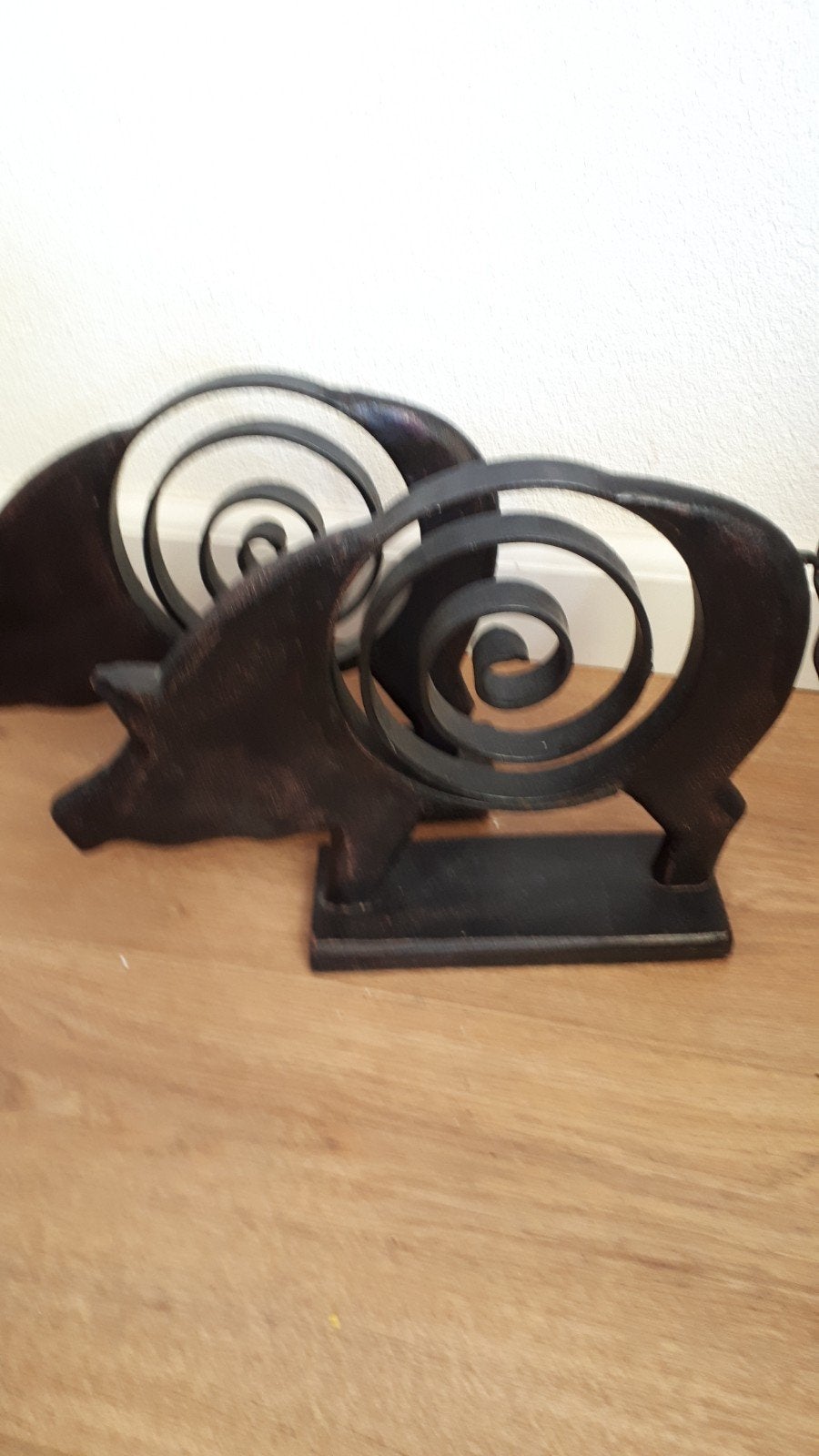 Houten varkens 2×/handmade, Ophalen of Verzenden