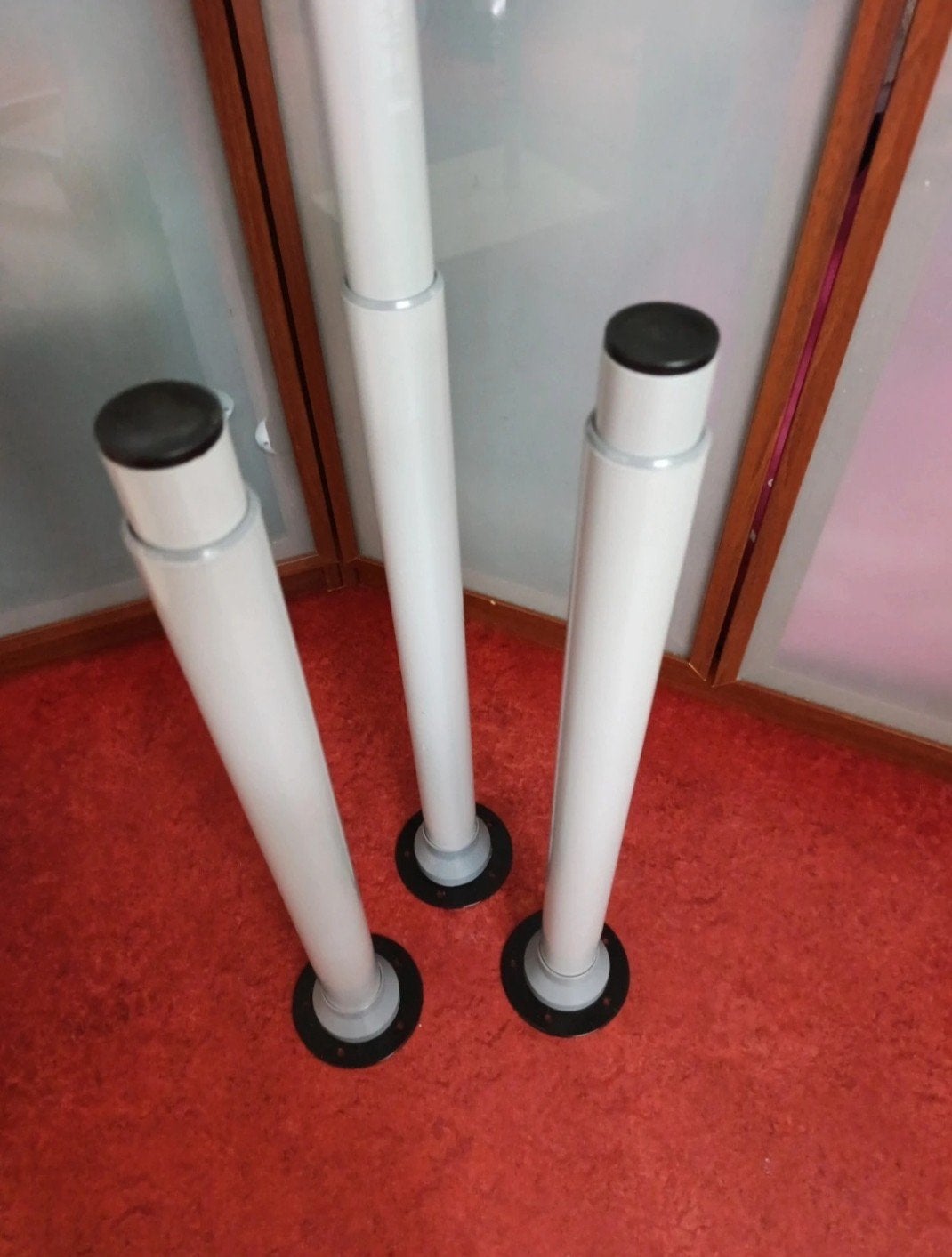 IKEA Vika Kaj verstelbare tafelpoten (3 stuks), Tafelpoot, Minder dan 50 cm, Gebruikt, 50 tot 100 cm