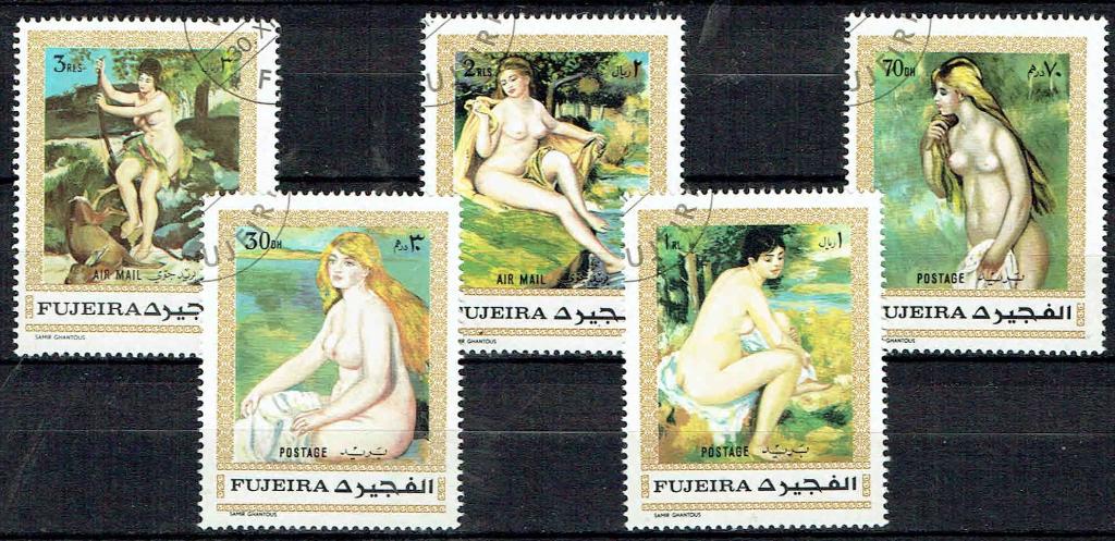 Fujeira 1970 Schilderijen Auguste Renoir Naakt, Verzenden, Gestempeld, Overige thema's