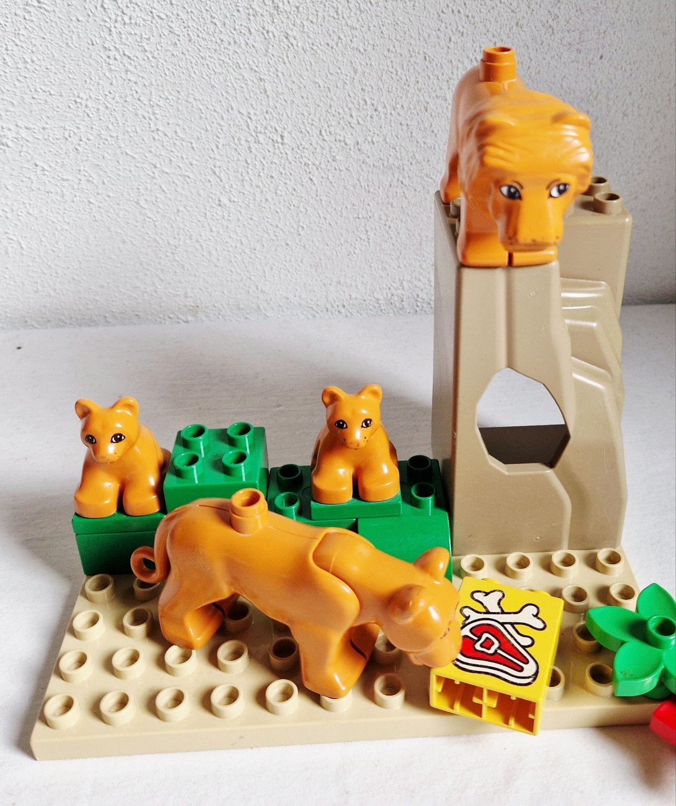 Duplo dierentuin dieren safari leeuw vintage + rots, Ophalen of Verzenden, Gebruikt, Duplo