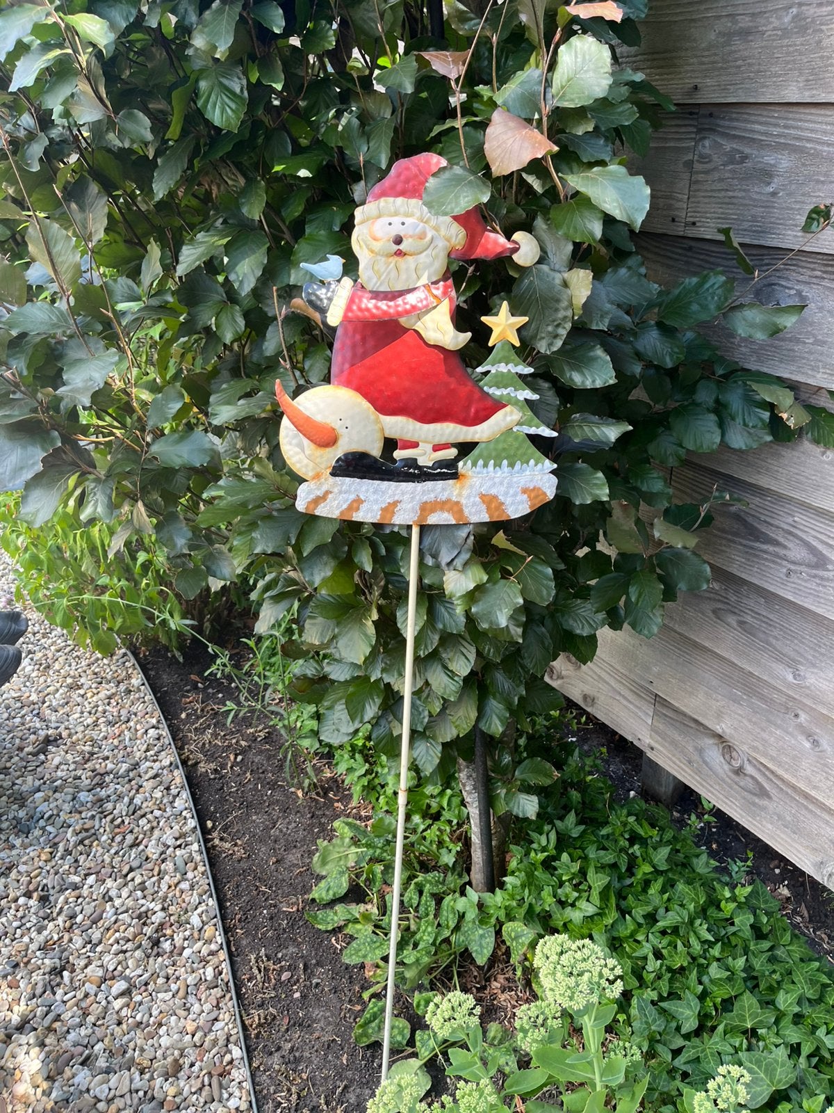 Alvast voor de kerst. Tuinsteker kerstman, Tuin en Terras, Ophalen of Verzenden, Zo goed als nieuw