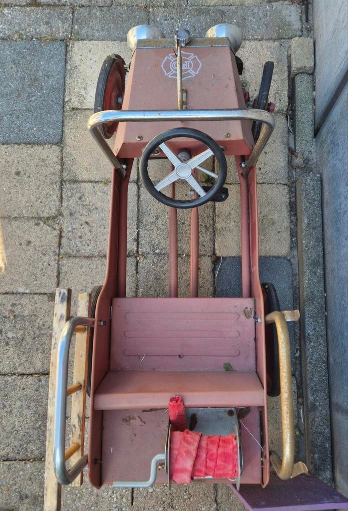 Vintage Marquant Brandweerwagen Trapauto 1938 - Opknapper, Kinderen en Baby's, Speelgoed | Buiten | Voertuigen en Loopfietsen