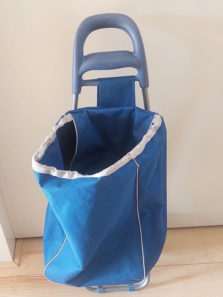Boodschappen trolley, Ophalen, Gebruikt, 20 tot 30 cm, Blauw