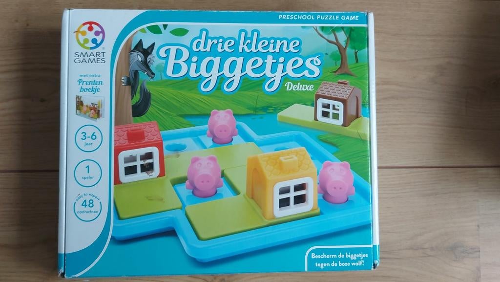 SmartGames Drie Kleine Biggetjes Deluxe Puzzelspel, Hobby en Vrije tijd, Gezelschapsspellen | Bordspellen, Een of twee spelers