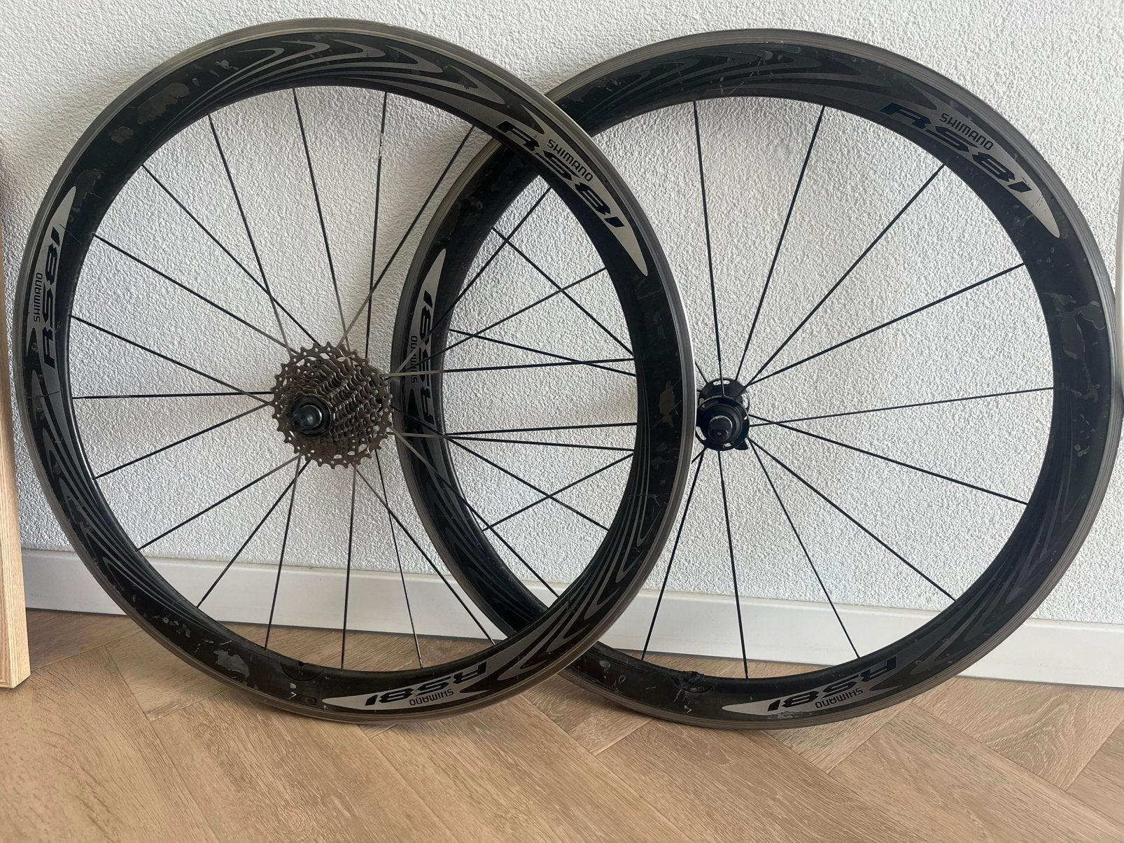 Shimano RS81 carbon wielset, Fietsen en Brommers, Fietsonderdelen, Gebruikt, Racefiets, Carbon, Ophalen