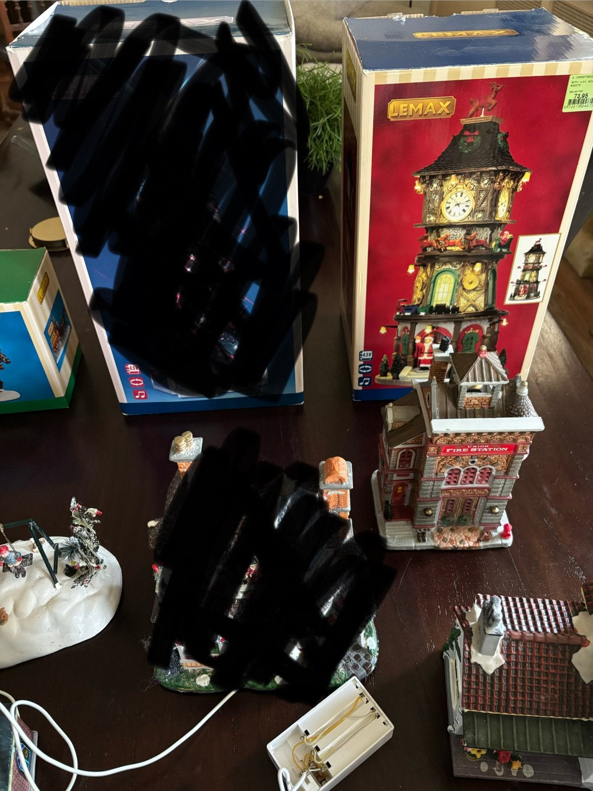 Partij 18 kersthuisjes Lemax en Luville, miniatuurtjes enz, Diversen, Ophalen, Zo goed als nieuw