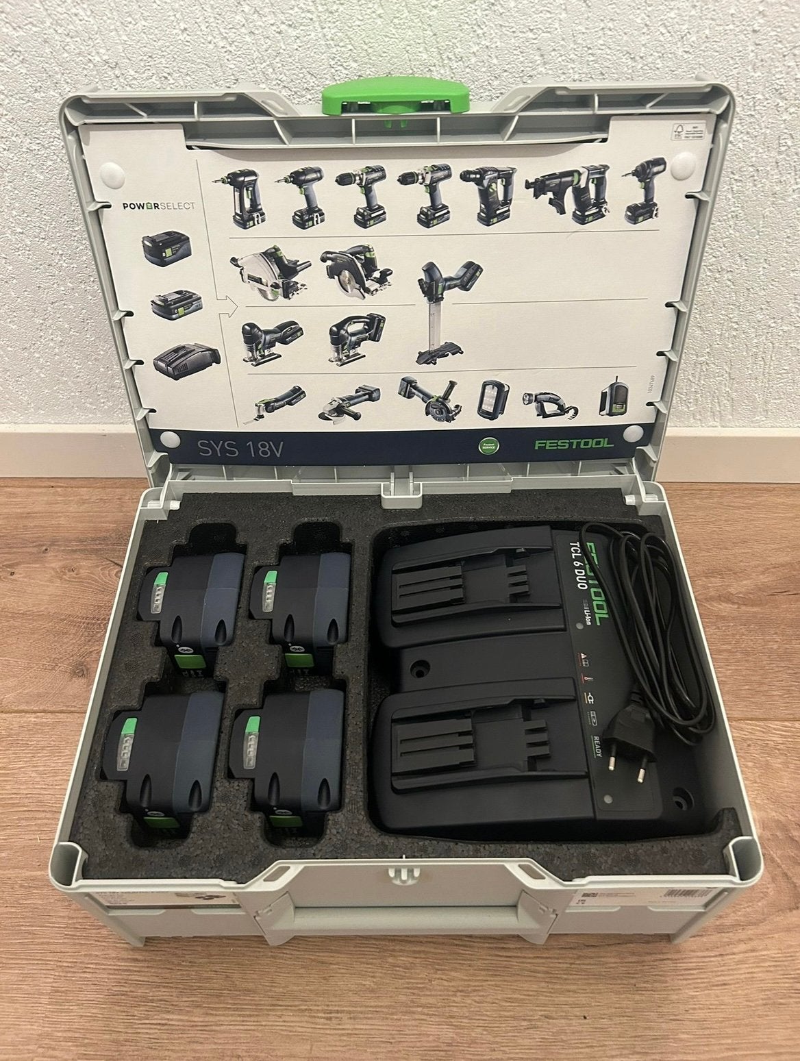 Festool Energieset 4x5,0ah accu’s en TCL 6 Duolader, Ophalen, Nieuw