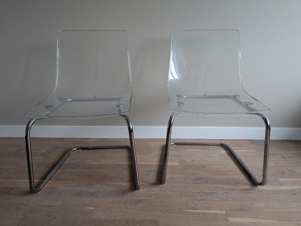 Ikea stoelen doorzichtig, Ophalen, Gebruikt, Twee, Overige kleuren
