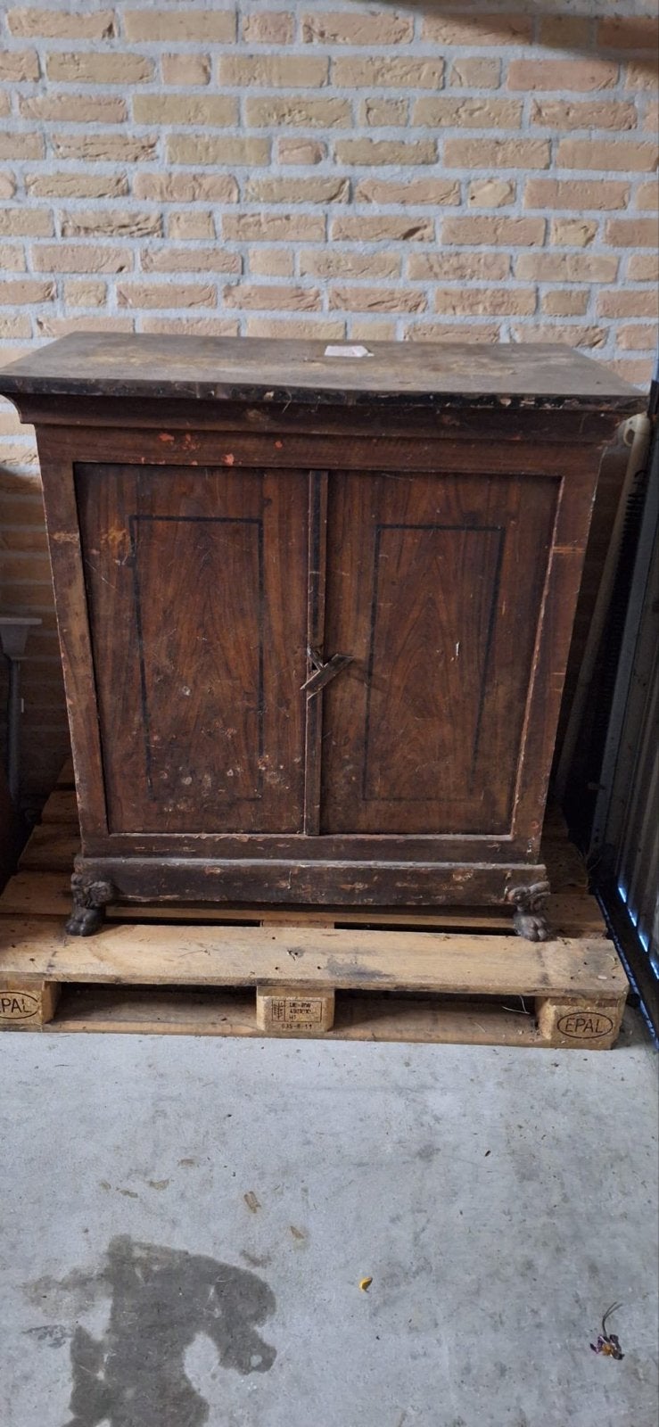 Antieke Kluis met Houten Omkasting, Antiek en Kunst, Ophalen