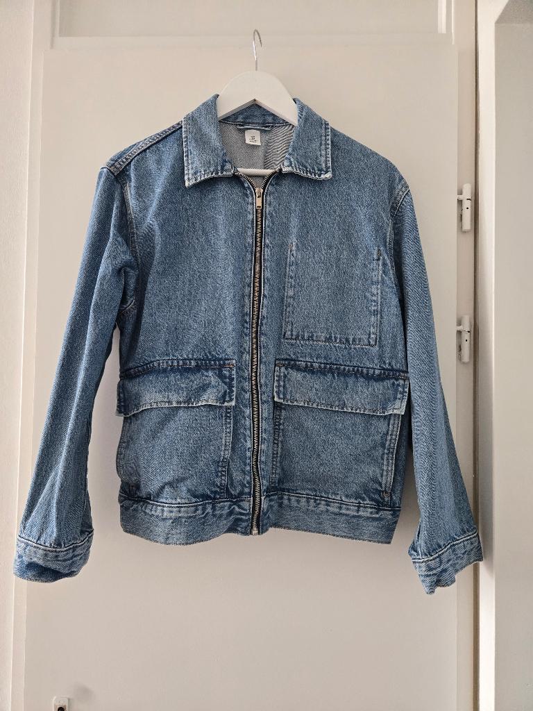 Oversized Spijkerjas dames, Kleding | Dames, Jassen | Zomer, H&M, Zo goed als nieuw, Maat 36 (S), Verzenden