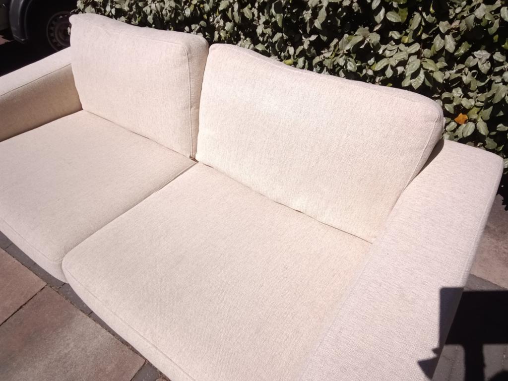 Witte bank, Huis en Inrichting, Banken | Bankstellen, Ophalen, 150 tot 200 cm, Tweepersoons, 75 tot 100 cm