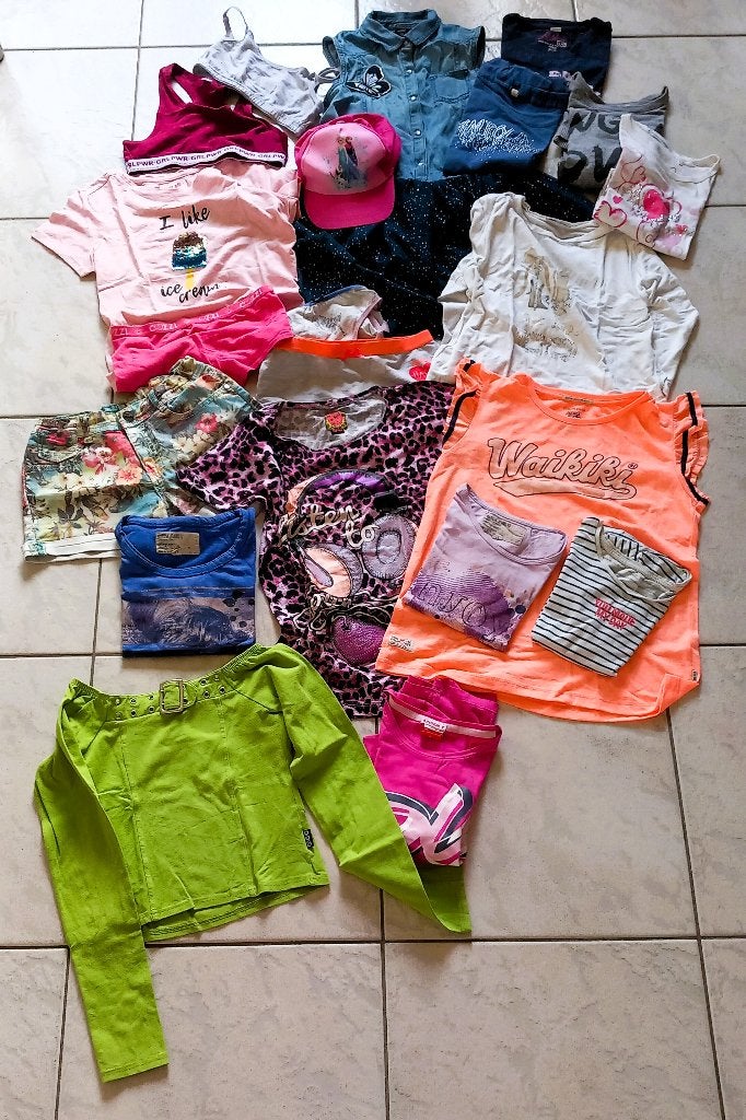 Pakket 8 meisjes kleding 140,146/152,152/158,158/164,164/170, Ophalen, Gebruikt, Overige maten