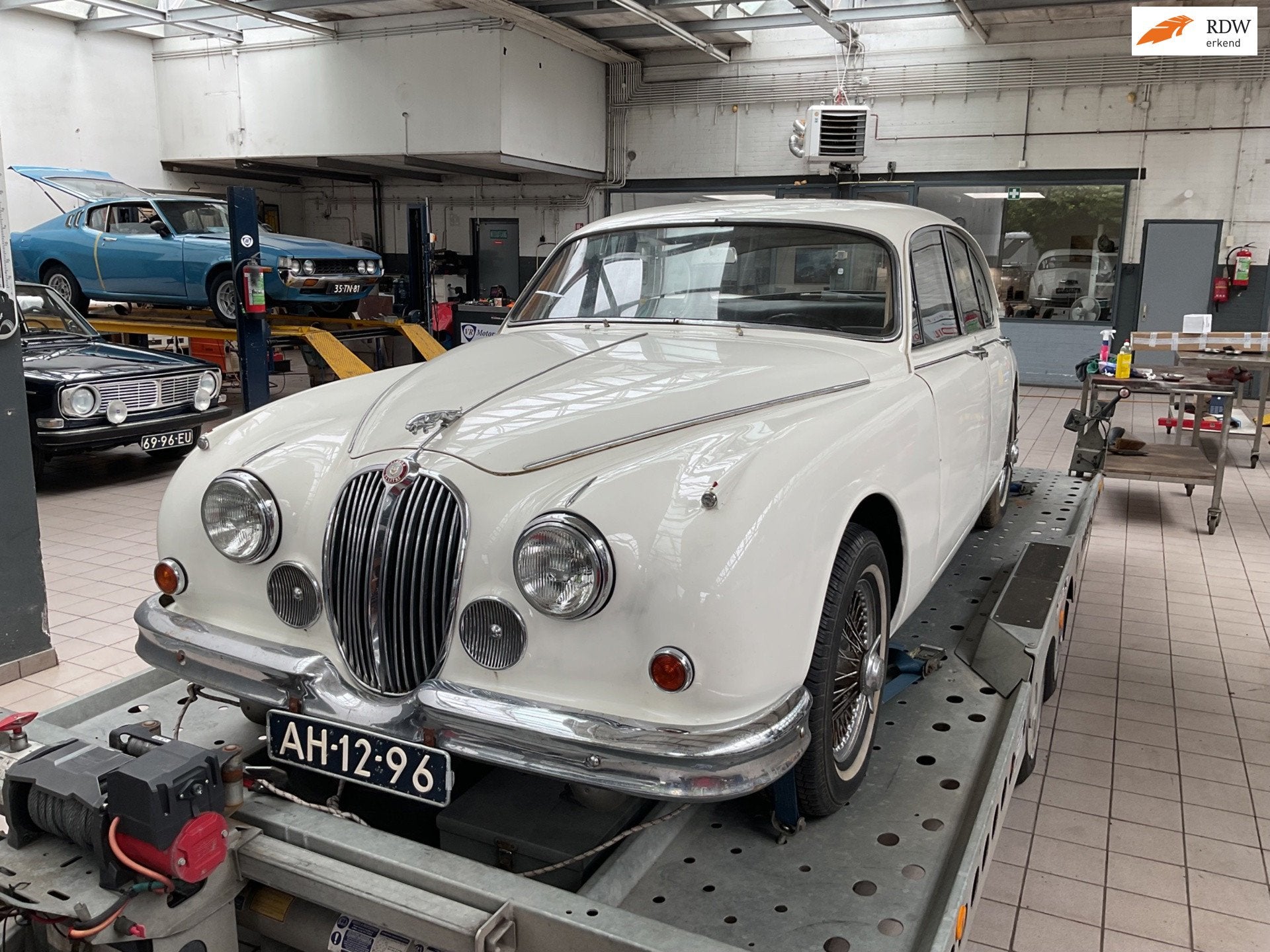 Jaguar 3.8 ‘63, gave carr/int.,mooi project om af te maken, Auto's, Gebruikt, Wit, Bedrijf, 3800 cc