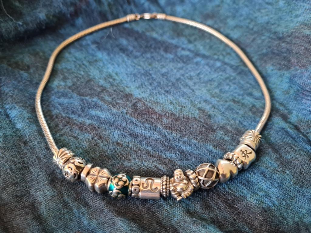 Pandora ketting, inclusief bedels., Ophalen of Verzenden, Zo goed als nieuw, Zilver, Zilver