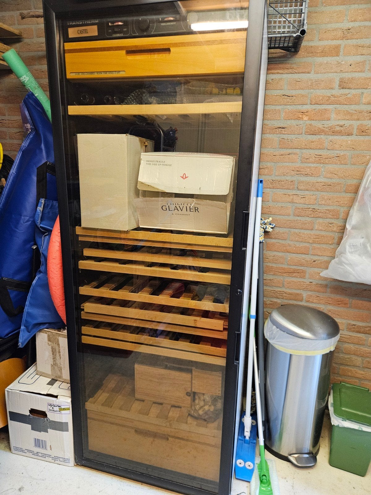 Wijnklimaatkast Transtherm Castel, 3 zones, compressor stuk, Ophalen, Zonder vriesvak, 200 liter of meer, 160 cm of meer