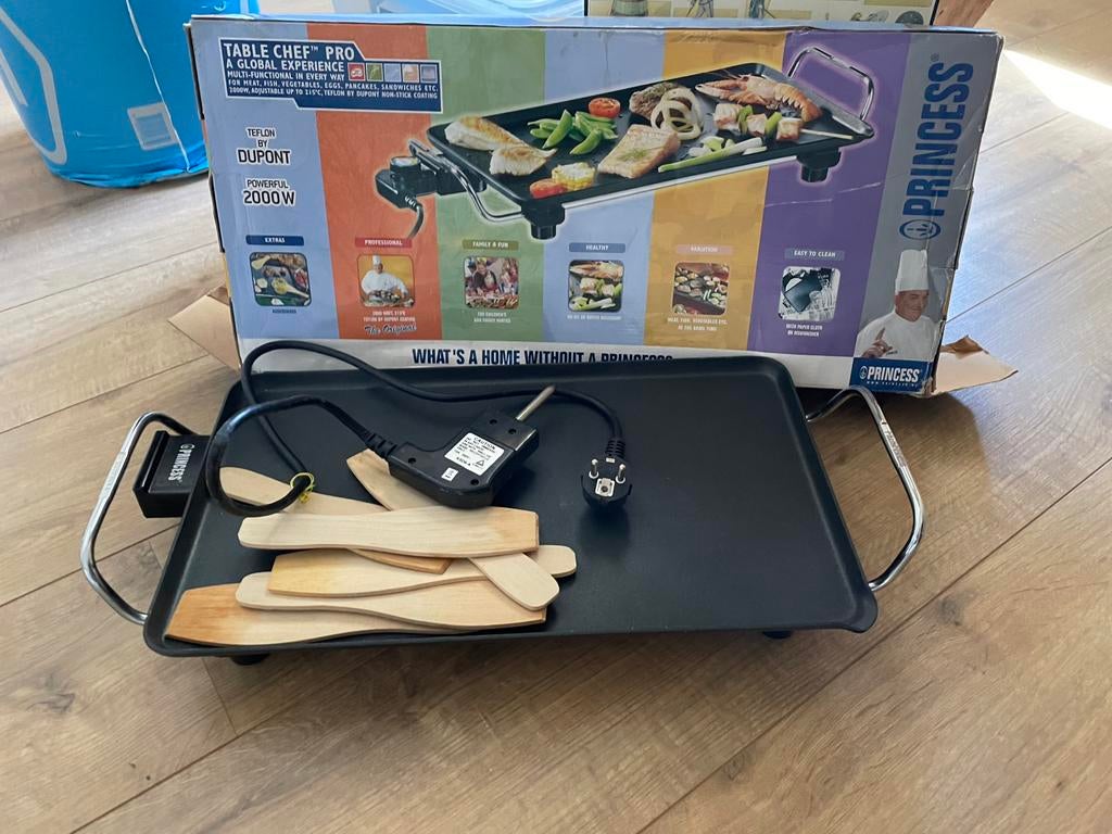 Princess Tafelgrill Tablechef Pro, Ophalen, Zo goed als nieuw, 4 t/m 7 personen