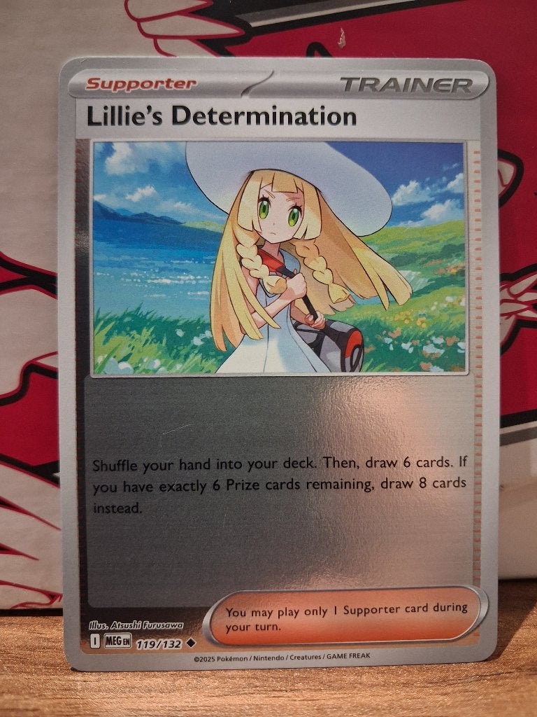Pokemon Lillie's Determination MEG 119/132 reverse holo, Hobby en Vrije tijd, Ophalen of Verzenden, Nieuw, Losse kaart
