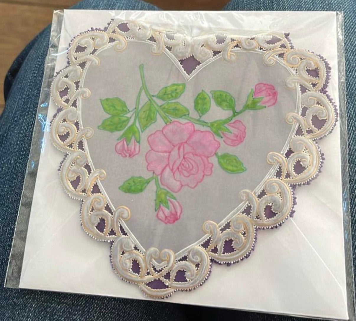 Te koop pergamano kaart roos, Hobby en Vrije tijd, Ophalen of Verzenden, Nieuw, Man of Vrouw
