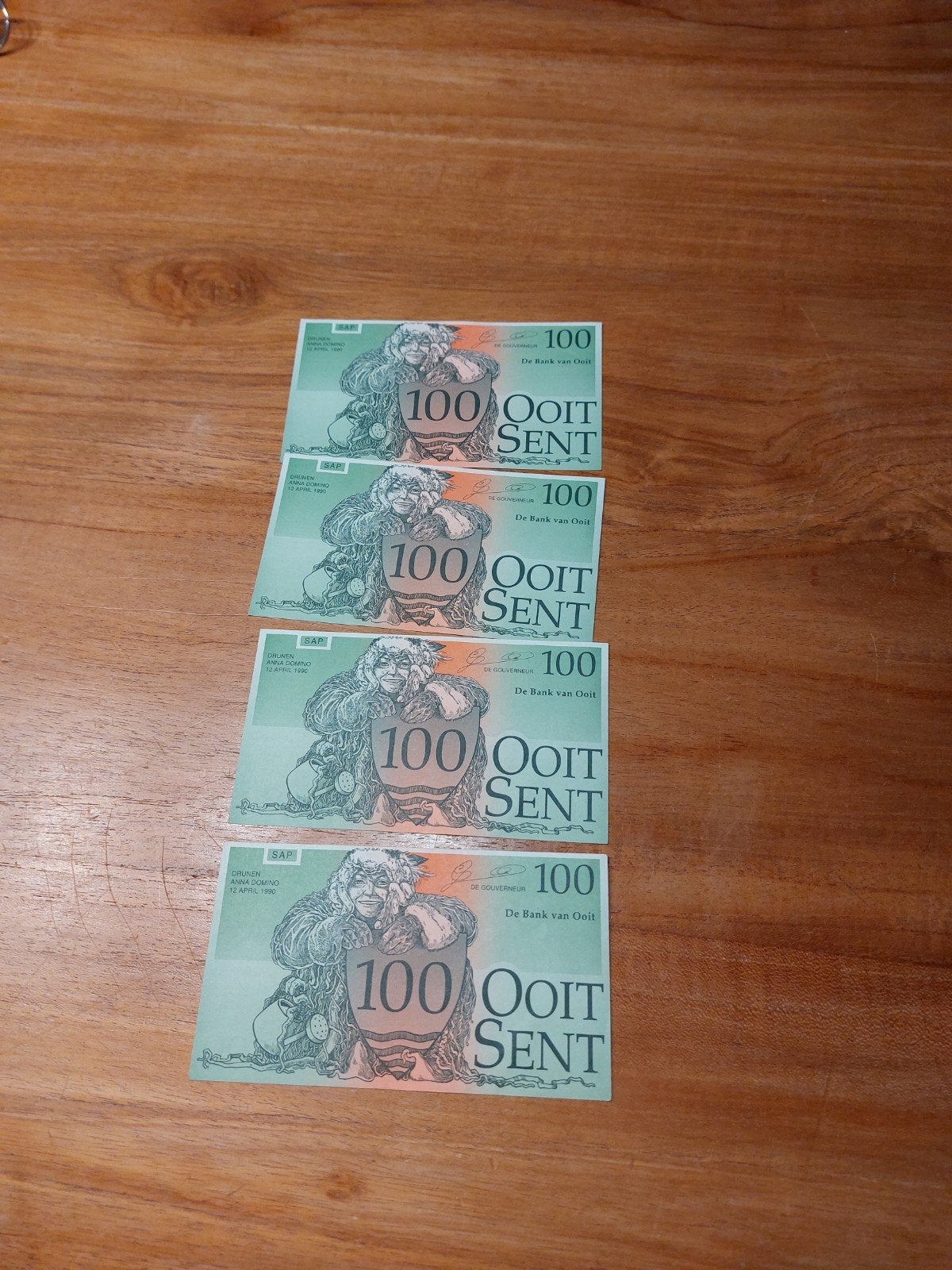 Set van 4x 100 Ooit Sent biljetten - Het Land van Ooit, Ophalen of Verzenden, Euro's, Setje