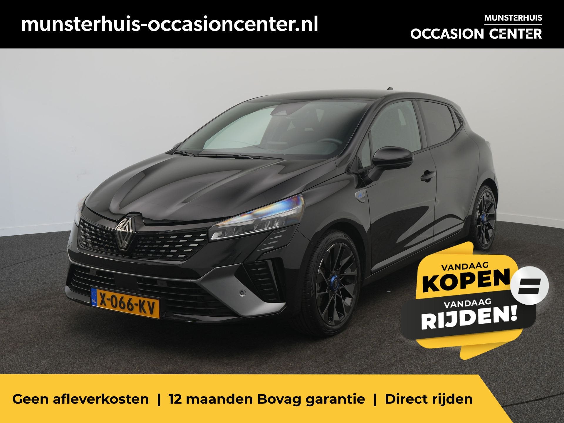 Renault Clio 1.6 E-Tech Full Hybrid 145 Esprit Alpine - RIJK, Auto's, Gebruikt, Zwart, Origineel Nederlands, 1248 kg