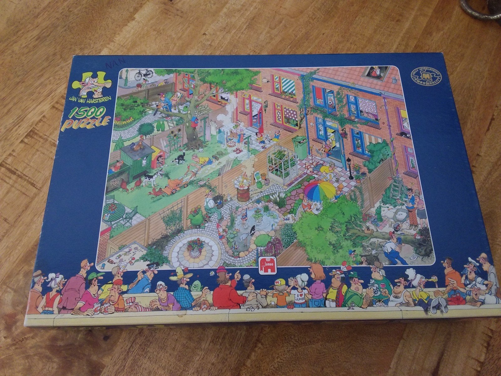 Jan van Haasteren puzzel 'De Buren' 1500 stukjes, Ophalen of Verzenden, 500 t/m 1500 stukjes, Gebruikt, Legpuzzel