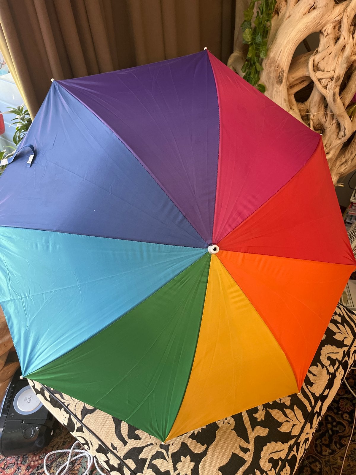 Kleurrijke Parasol met Klembevestiging, Tuin en Terras, Ophalen, Zo goed als nieuw, 1 tot 2 meter