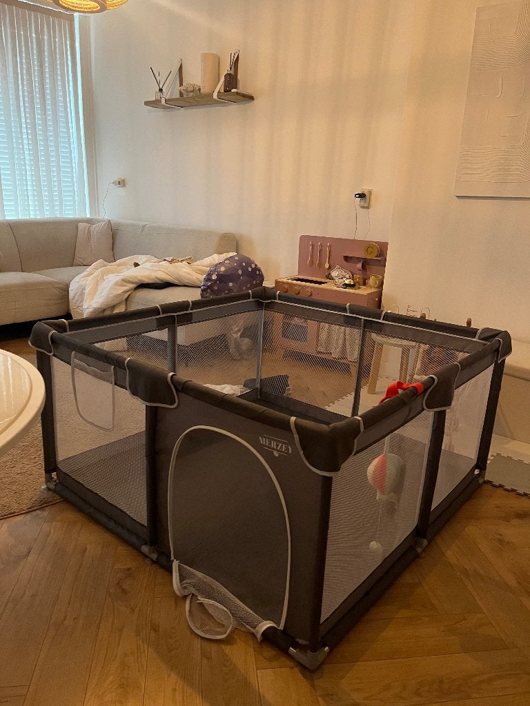 Merzey grondbox 120x 120 speelbox box baby, Ophalen, Gebruikt, Vierkant