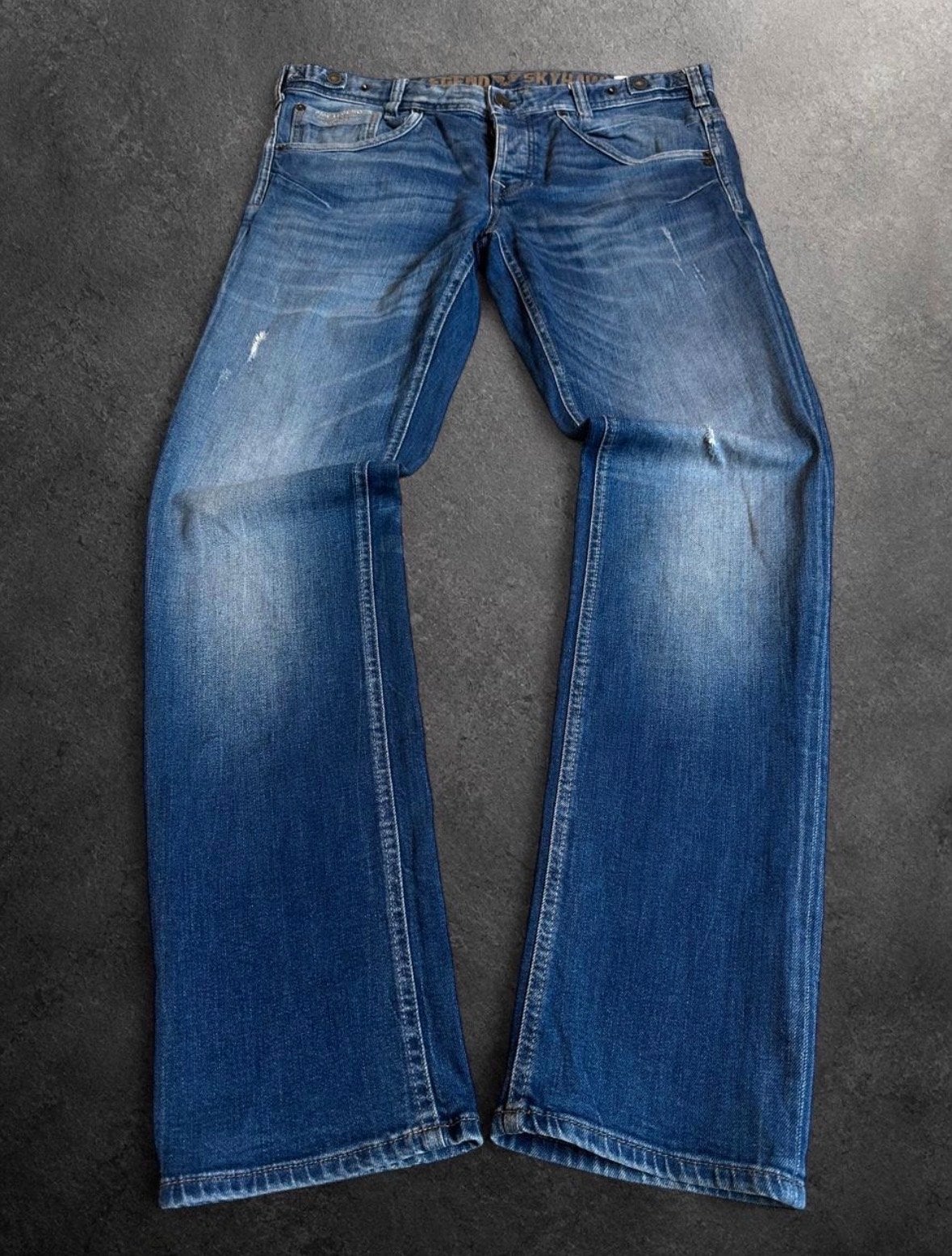 PME Legend Skyhawk Slim Fit Stretch Jeans W36 L34 Distressed, Ophalen of Verzenden, Gedragen, Blauw, W36 - W38 (confectie 52/54)