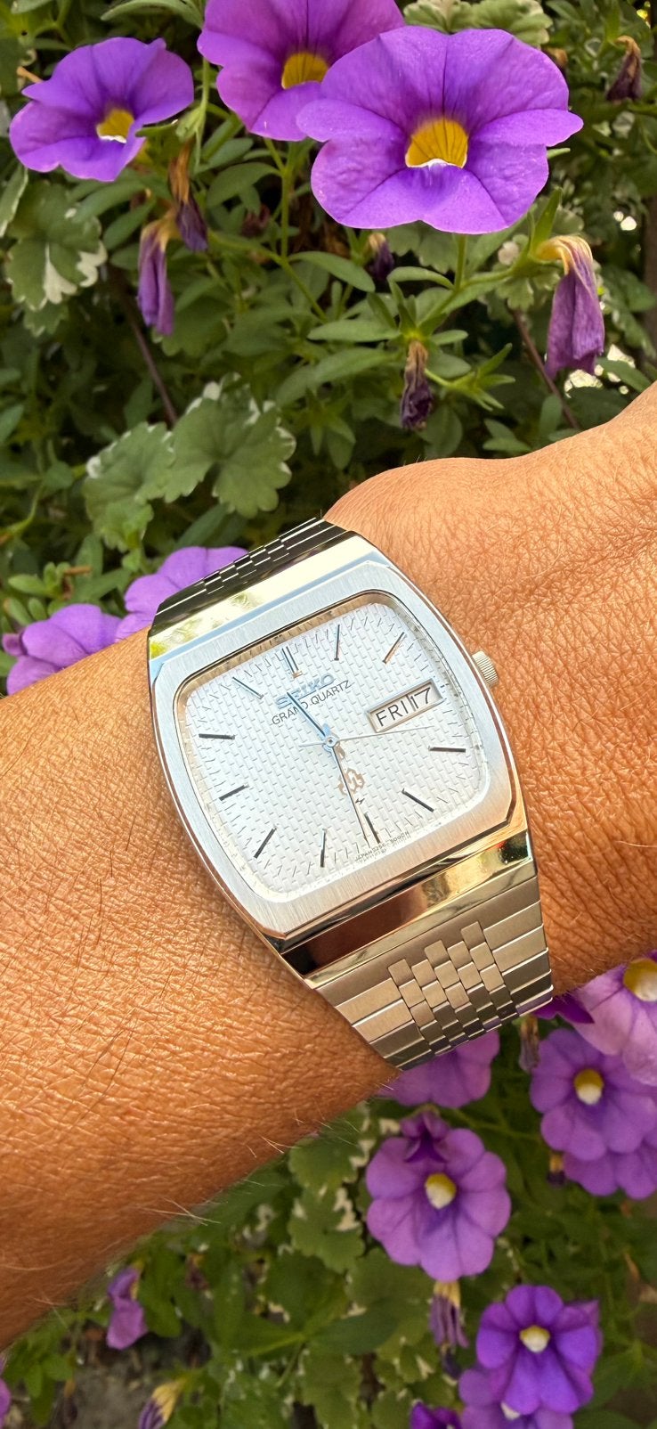 Seiko Grand Quartz 9256-5010, Sieraden, Tassen en Uiterlijk, Ophalen, Seiko, Staal, Met bandje