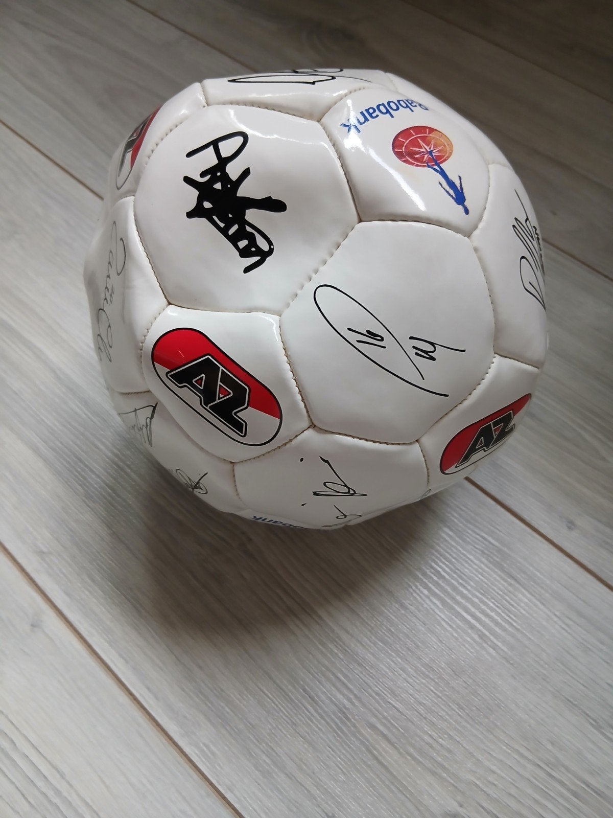 AZ voetbal met handtekeningen, sorry, ik heb geen pomp., Maat XS of kleiner, Ophalen, Bal