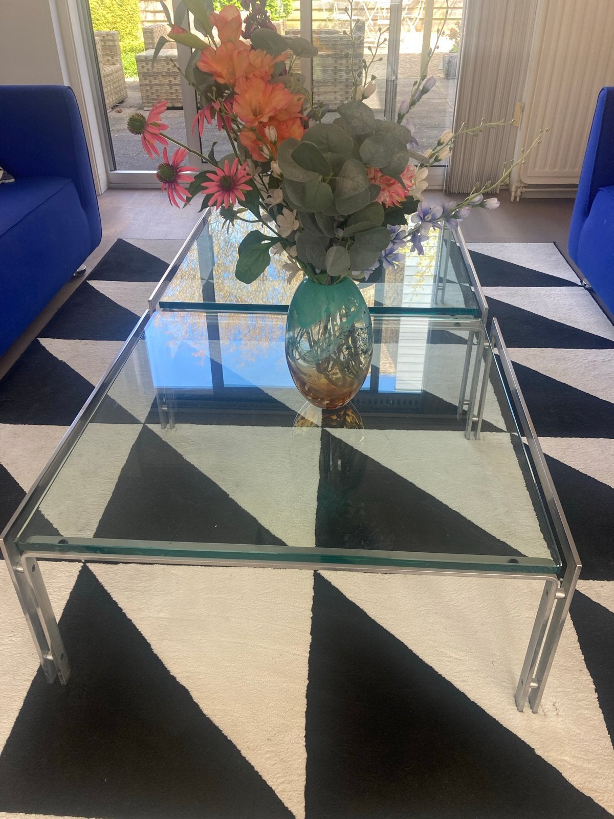 Salontafel Model M1 door Hank Kwint voor Metaform (Jaren '80, Huis en Inrichting, Tafels | Salontafels, Ophalen, Gebruikt, 100 tot 150 cm