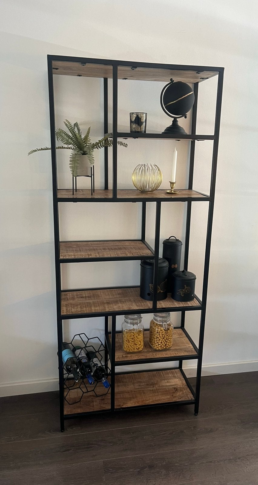 Kast en wandplank mango hout, Ophalen, Zo goed als nieuw, 25 tot 50 cm, 150 tot 200 cm