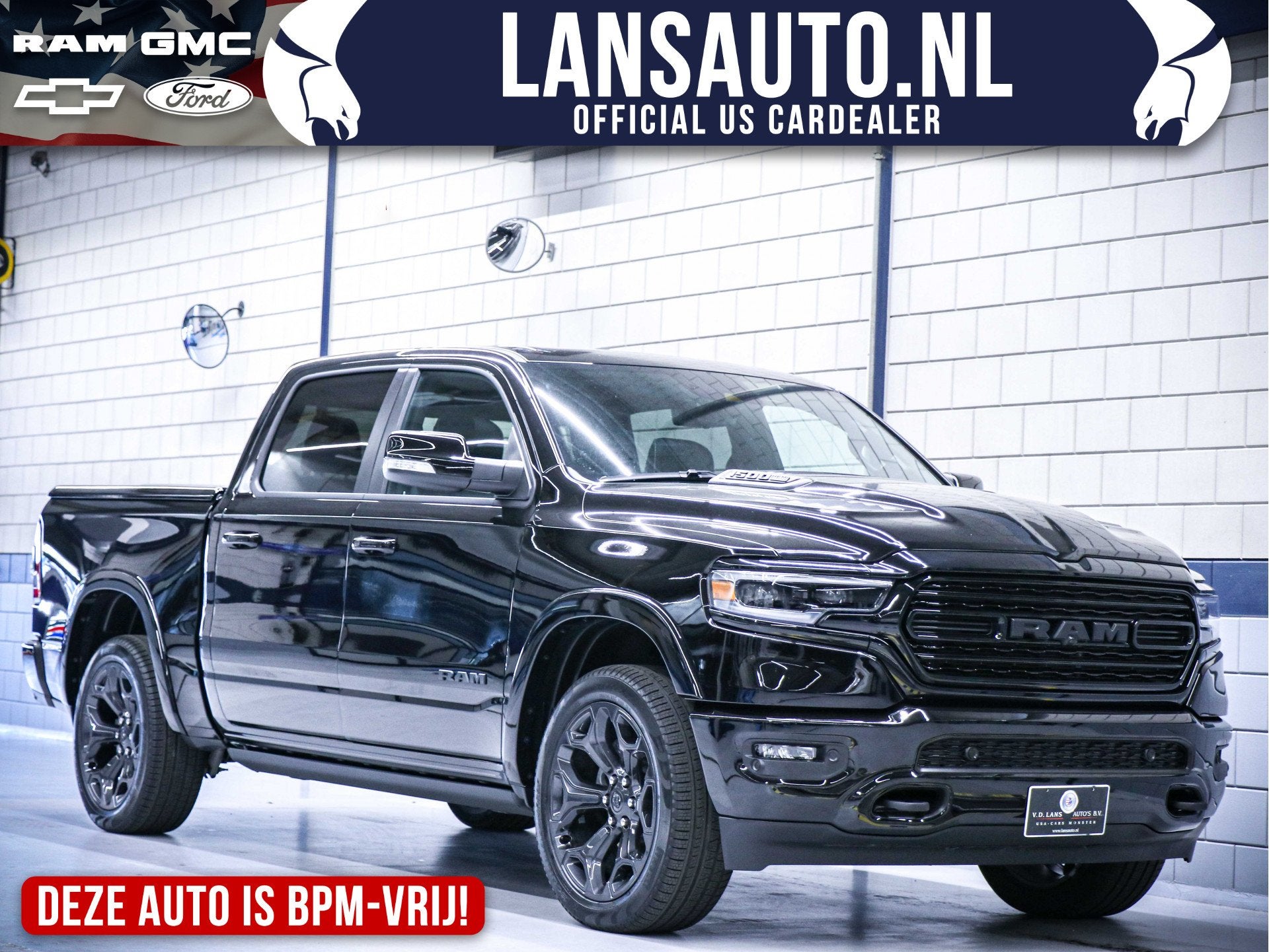 Dodge Ram 1500 Limited Night Edition | BPM-vrij leverbaar!, Auto's, Automaat, Gebruikt, 8 cilinders, Zwart