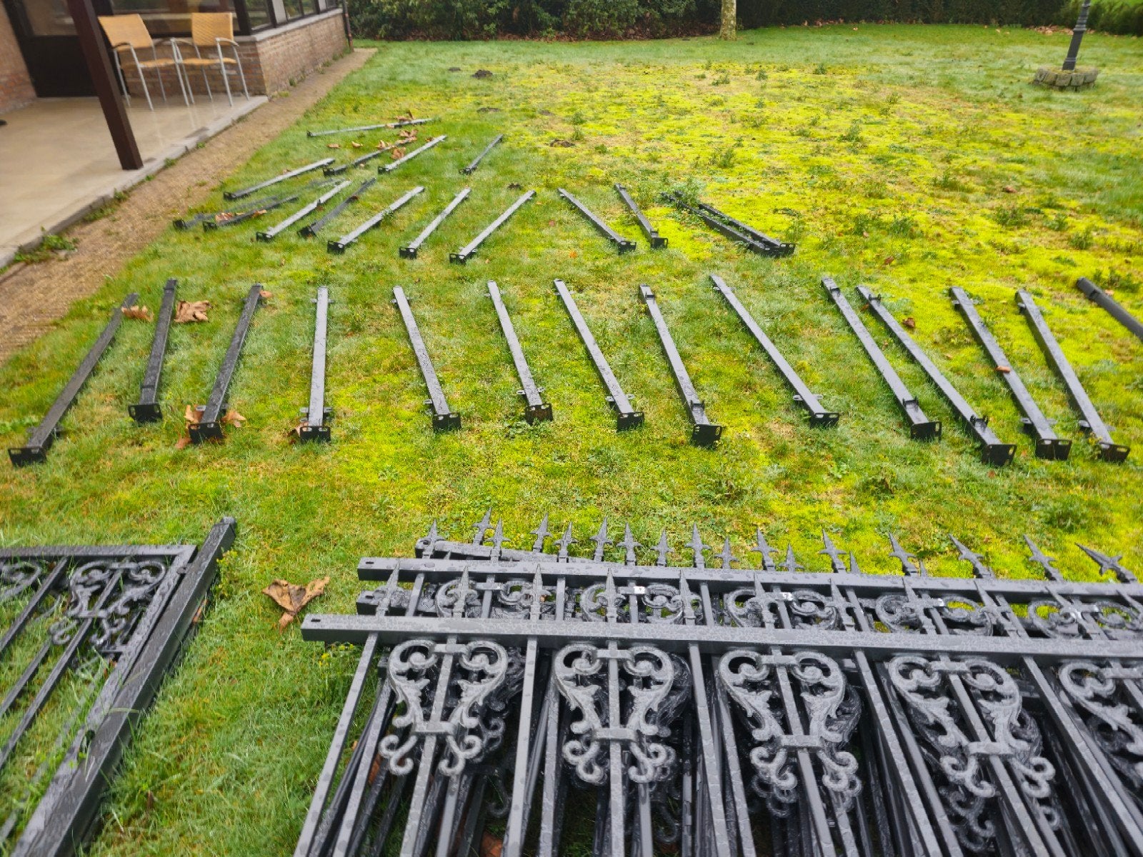 60 meter sierhekwerk 1.60m hoog, Tuin en Terras, Ophalen of Verzenden, Gebruikt, IJzer, Sierhekwerk