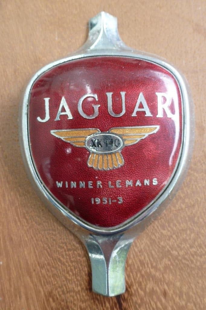 Jaguar XK 140 logo embleem, Ophalen of Verzenden, Gebruikt