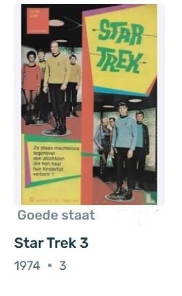 stripboek Star Trek 3 1974, Boeken, Eén stripboek, Ophalen of Verzenden, Gelezen