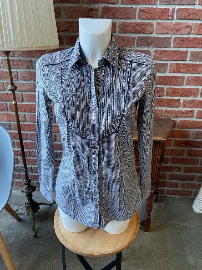 Nette blauwe Guess blouse met lange mouw, maat S, Guess, Blauw, Ophalen of Verzenden, Zo goed als nieuw