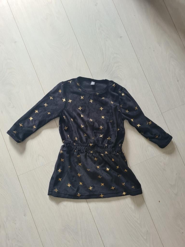 Jurk met sterren zgan maat 80, Kinderen en Baby's, Babykleding | Maat 80, Ophalen of Verzenden, Zo goed als nieuw, Meisje, Jurkje of Rokje