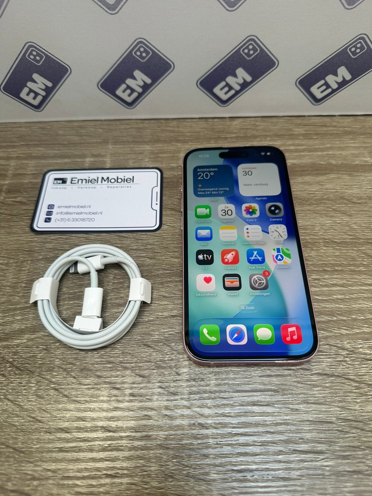 iPhone 15 - 128GB / batterij 100% / garantie, Telecommunicatie, Mobiele telefoons | Apple iPhone, Zo goed als nieuw, 128 GB, Zonder abonnement
