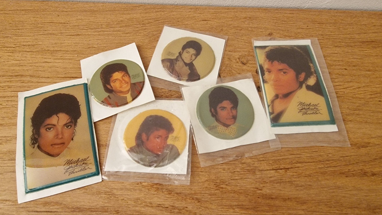 Vintage Michael Jackson Thriller Stickers & Badges, Verzamelen, Ophalen of Verzenden, Gebruikt