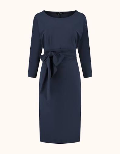 LaDress Caroline jurk zgan met sash Midnight xs, S of m, Maat 38/40 (M), Blauw, Ophalen of Verzenden, Zo goed als nieuw