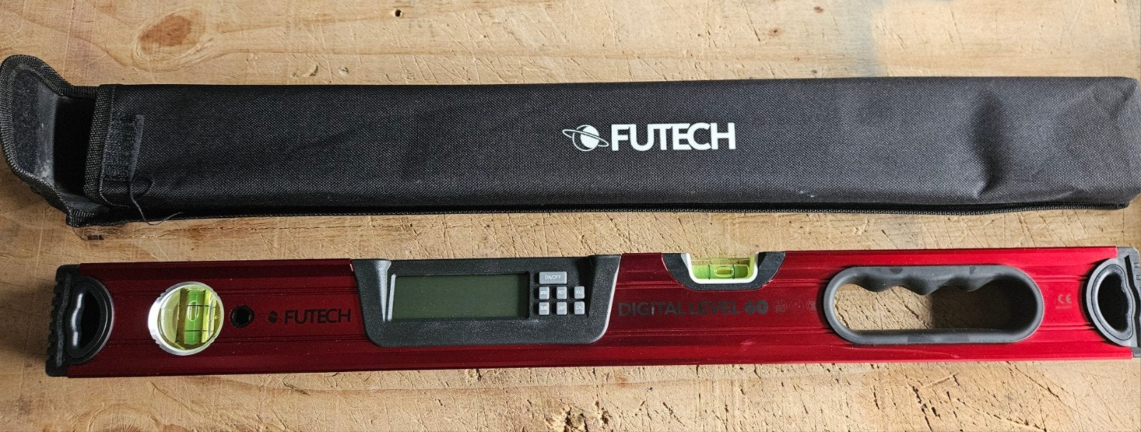 Futech Digitale Waterpas 60 cm met hoes, Verzenden, Nieuw, Overige meters
