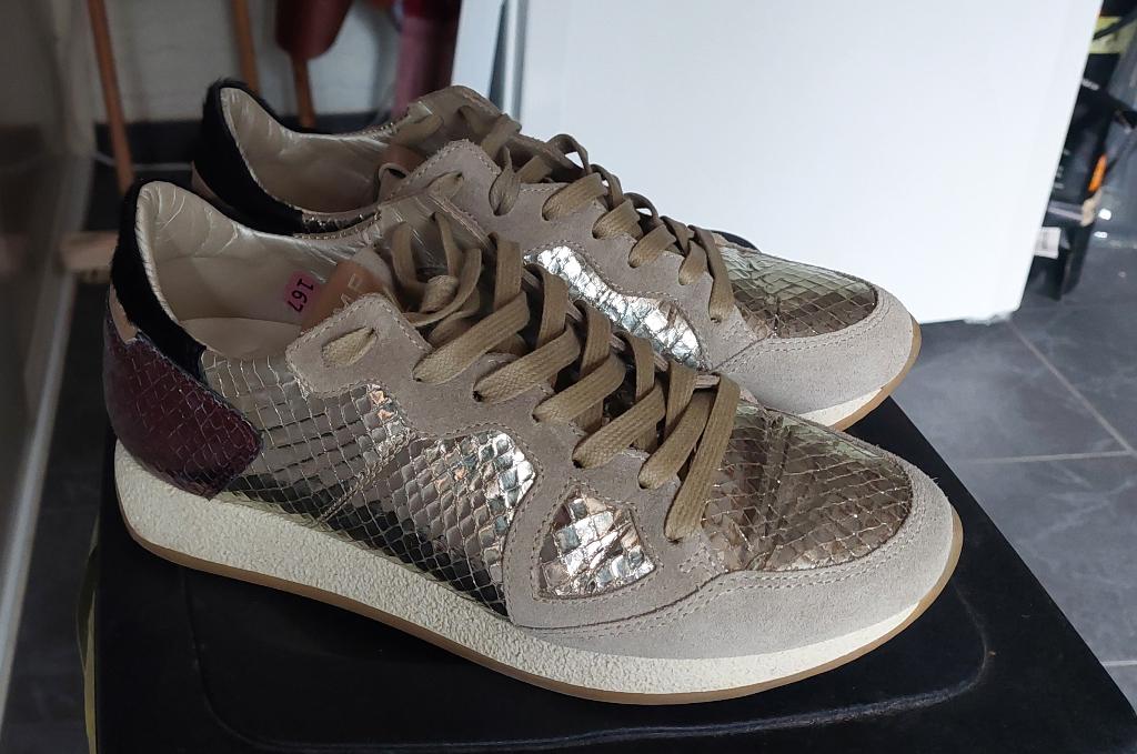 Philippe Model Paris sneaker maat 37 Goud beige, Beige, PHILIPPE MODAL.PARIS, Ophalen of Verzenden, Sneakers of Gympen