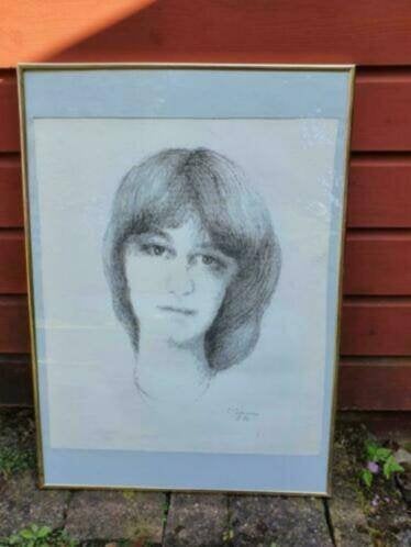Litho Paul Citroen portret van zijn dochter Paulien Citroen., Ophalen