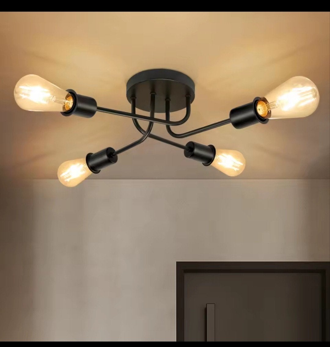 Nieuwe plafondlamp - Vintage-Industriestijl - E27 fitting, Nieuw, Minder dan 25 cm, Metaal, 50 tot 100 cm