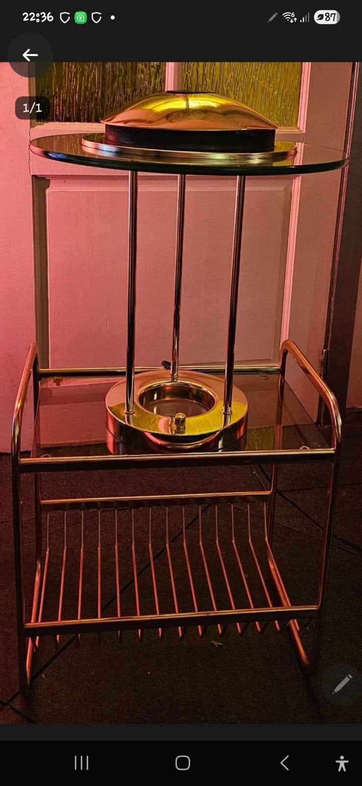 Saturnus Tafellamp - Uniek Design, Met schakelaar, Gebruikt, Overige merken, Goud