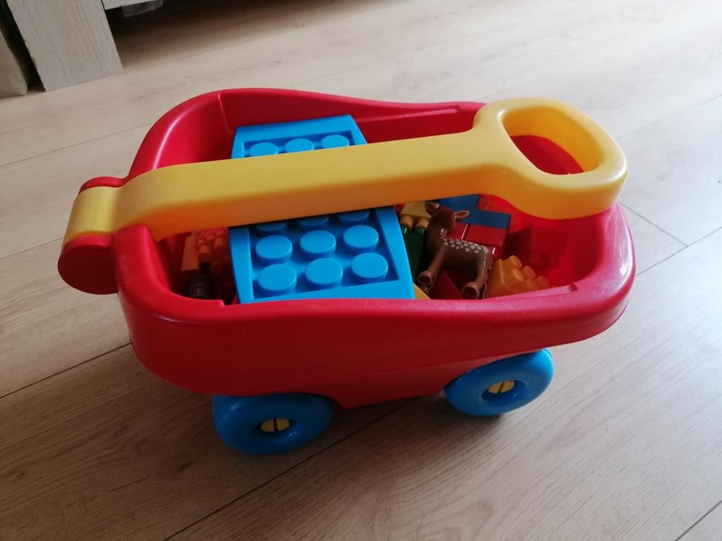 Abrick trekkar met blokken, Ophalen, Gebruikt, 2 tot 4 jaar