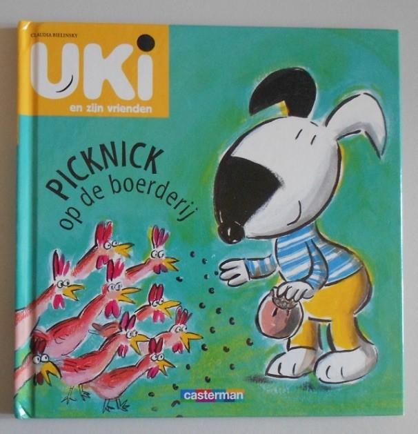 2x Boek: UKI en zijn vrienden - Picknick / Boerderij /Jarig, Ophalen, Zo goed als nieuw, Fictie algemeen
