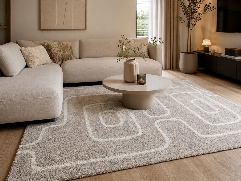 designvloerkleed Origen Link Sand – 100% Pure Wool – Nieuw, Hasselt, Ophalen of Verzenden, 200 cm of meer, B2B Carpets