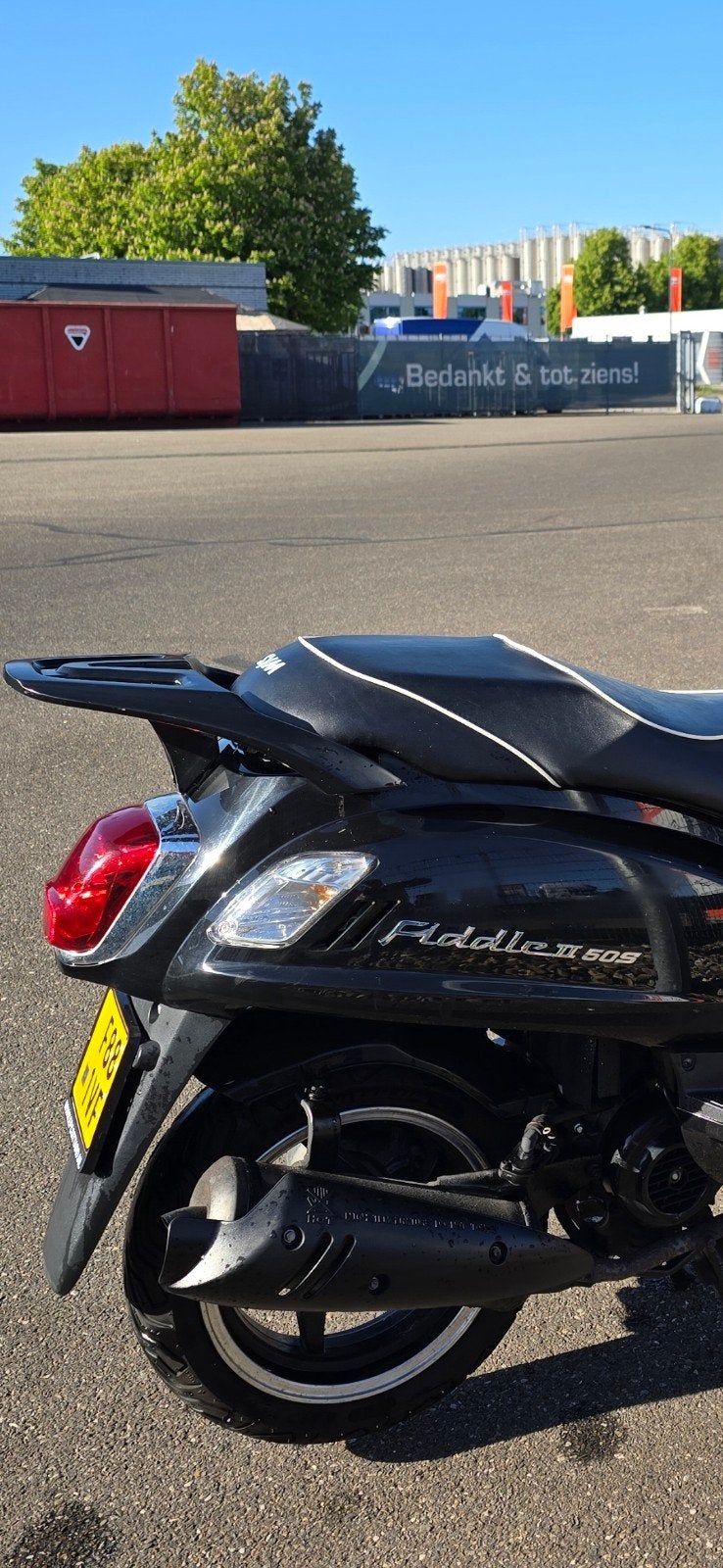 SYM Fiddle II 50S - Nette zwarte scooter met windscherm, Ophalen, Gebruikt, SYM, Benzine